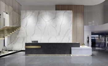 6MM CALACATTA WHITE GLOSSY-A/3.2M * 1.6M